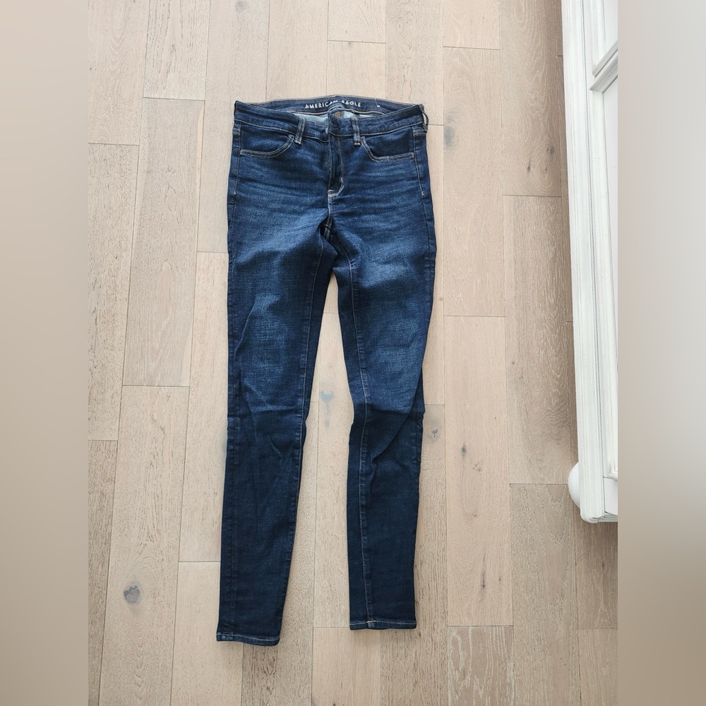 American Eagle Outfitters Dark Indigo Skinny Jeans - Women
